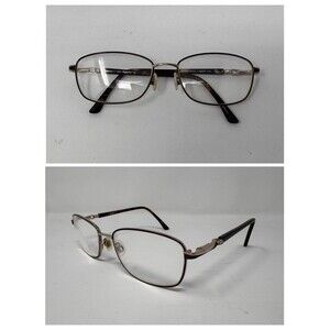 SuperFlex SF-558 Eyeglass Frames Only 56-17-140 Gold Brown Tortoise M202